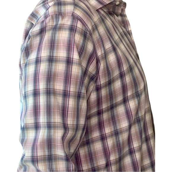 PETER MILLAR Collection Plaid Button Down Dress Shirt Cotton Size Large - Picture 4 of 16